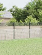 vidaXL Клетка за пилета сребриста 600x105x120 см поцинкована стомана