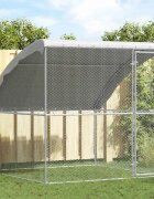 vidaXL Клетка за пилета Сребристо 2 x 2 x 2 m Поцинкована стомана