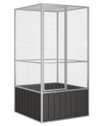 vidaXL Клетка за птици антрацит 111x107x2115 см поцинкована стомана