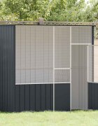 vidaXL Клетка за птици антрацит 215x78x200 см поцинкована стомана