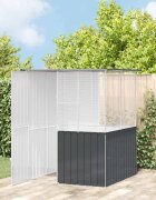 vidaXL Клетка за птици със съхранение Антрацит 165 x 165 x 200 см
