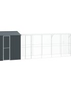 vidaXL Клетка за птици със съхранение Антрацит 824 x 208 x 247 см