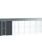 vidaXL Клетка за птици със съхранение Антрацит 860 x 208 x 247 см
