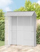 vidaXL Клетка за птици Сив 215 x 110 x 247 см Галванизирана стомана