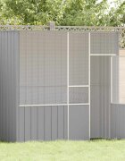 vidaXL Клетка за птици сива 215x78x200 см поцинкована стомана