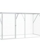 vidaXL Клетка за птици Сребристо 208 x 102 x 108 см