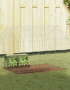 vidaXL Клетка за заек Сребрист 100 x 78 x 78 см Галванизирана стомана