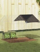 vidaXL Клетка за заек Сребрист 100 x 78 x 78 см Галванизирана стомана