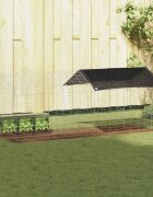 vidaXL Клетка за заек Сребрист 200 x 78 x 78 см Галванизирана стомана