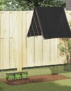 vidaXL Клетка за заек Сребристо 200 x 100 x 210 см Поцинкована стомана