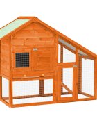 vidaXL Клетка за зайци 140x63x120 см чам масив