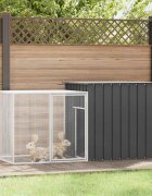 vidaXL Клетка за зайци антрацит 200x91x100 см поцинкована стомана