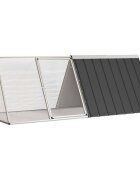 vidaXL Клетка за зайци антрацит 2015x805x71 см поцинкована стомана