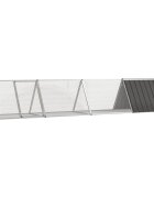 vidaXL Клетка за зайци антрацит 4035x805x71 см поцинкована стомана