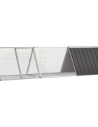 vidaXL Клетка за зайци антрацитна 3025x805x71 см поцинкована стомана