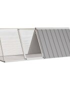 vidaXL Клетка за зайци сива 2015x805x71 см поцинкована стомана
