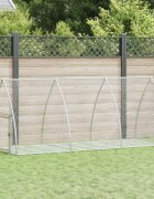 vidaXL Клетка за зайци сребриста 105x300x120 см поцинкована стомана