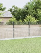 vidaXL Клетка за зайци сребриста 105x600x120 см поцинкована стомана