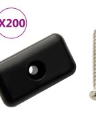 vidaXL Клипсове за декинг с винтове 200 бр пластмаса и инокс 304