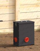 vidaXL Кокошарник 2 Черно 325 x 205 x 43 см 25 kg