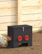 vidaXL Кокошарник 2 Черно 405 x 25 x 38 см 20 kg