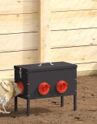 vidaXL Кокошарник 2 Черно 415 x 205 x 33 см 15 kg