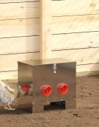 vidaXL Кокошарник 2 Сребристо 405 x 25 x 38 см 20 kg
