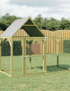 vidaXL Кокошарник 200x100x150 см импрегниран бор масив