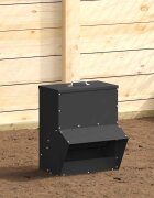 vidaXL Кокошарник Черно 20 x 25 x 35 см Студено валцована стомана