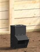 vidaXL Кокошарник Черно 20 x 25 x 35 см Студено валцована стомана