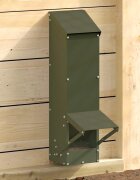 vidaXL Кокошарник Маслинено зелено 13 x 12 x 51 см