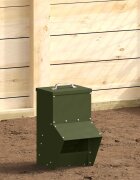 vidaXL Кокошарник Маслинено зелено 20 x 25 x 35 см