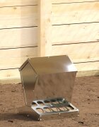 vidaXL Кокошарник Сребрист 30 x 30 x 39 см Галванизирана стомана