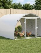 vidaXL Кокошарник Сребристо 200 x 150 x 100 cm Поцинкована стомана
