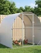 vidaXL Кокошарник Сребристо 200 x 200 x 200 cm Поцинкована стомана