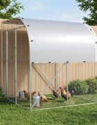 vidaXL Кокошарник Сребристо 200 x 200 x 215 см Поцинкована стомана