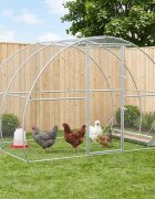 vidaXL Кокошарник Сребристо 200 x 300 x 200 cm Поцинкована стомана