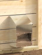 vidaXL Кокошарник Сребристо 21 x 16 x 33 см 3 кг Поцинкована стомана