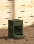 vidaXL Кокошка Т ределна хранилка Маслинено зелено 25 x 42 x 40 см