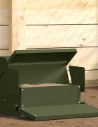 vidaXL Кокошка Т ределна хранилка Маслиненозелено 50 x 40 x 29 см 2 кг