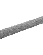 vidaXL Кокошкарска мрежа поцинкована стомана 25x12 м сребриста