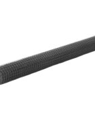 vidaXL Кокошкарска мрежа с PVC покритие 25x15 м сива