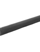 vidaXL Кокошкарска мрежа с PVC покритие 25x15 м сива