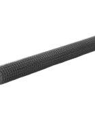 vidaXL Кокошкарска мрежа с PVC покритие 25x15 м сива