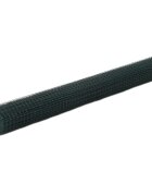 vidaXL Кокошкарска мрежа с PVC покритие 25x15 м зелена