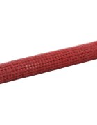 vidaXL Кокошкарска мрежа стомана с PVC покритие 25х1 м червена