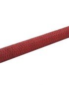 vidaXL Кокошкарска мрежа стомана с PVC покритие 25х12 м червена