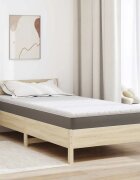 vidaXL Кокосов Топпер Бяло 90 x 200 cm Жакардова материя