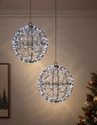 vidaXL Коледен финал светлина 2 бр. 400 LED светодиода Студено бяло