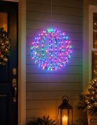 vidaXL Коледен финал светлина 96 LED светодиода RGB Диам. 30 x 32 cm